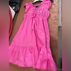 Pink ruffle dress